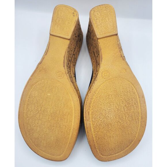 ONEX Womens Christina Open Toe Wedge Heel Sandals - Navy, 7M EUC - Picture 6 of 6